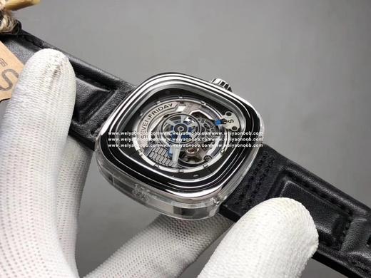 N七个星期五SEVENFRIDAY-S1/01融入新兴可循环材料，动态环上第七类可回收标志赋予了这一款表其文化内涵。皮表带，男士手表 商品图5