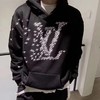 点此购买 LV男女款黑色飞机加绒连帽卫衣 ks135573 商品缩略图2