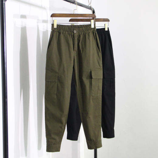 出口韩单 19s/s 春夏薄款 工装收口休闲裤 jogger pants WK213 商品图4