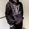 点此购买 LV男女款黑色飞机加绒连帽卫衣 ks135573 商品缩略图1