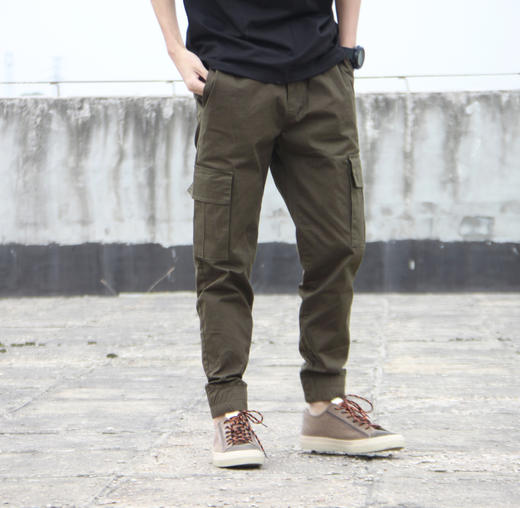 出口韩单 19s/s 春夏薄款 工装收口休闲裤 jogger pants WK213 商品图0