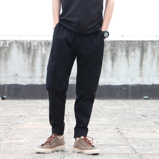 出口韩单 19s/s 春夏薄款 工装收口休闲裤 jogger pants WK213 商品图3