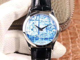 FL百达翡丽古典表系列5089G-062。38.6mm，中性腕表，自动上链机芯，皮表带，透底