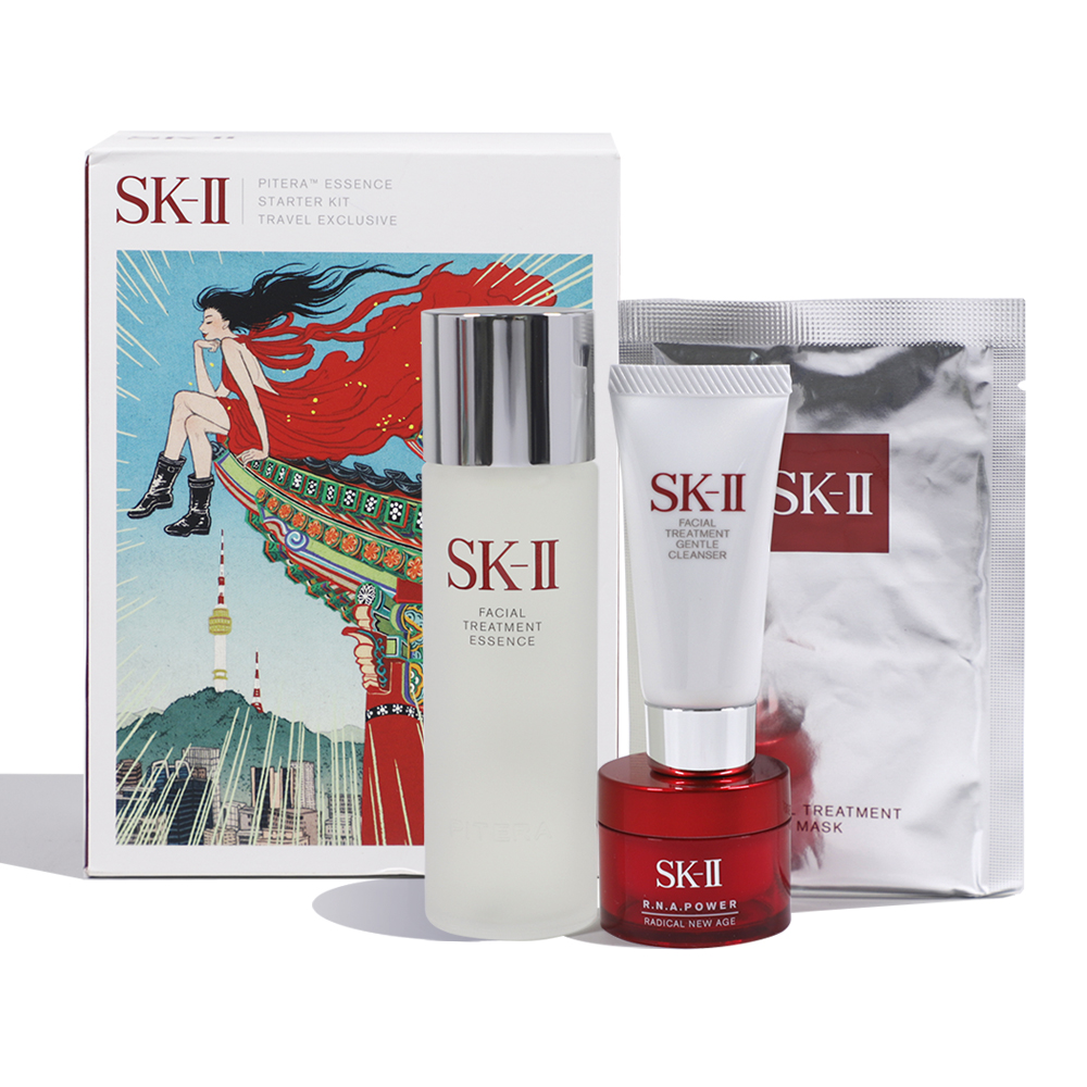 【全球名品 护肤馆】sk-ii skii sk2护肤套装 入门体验旅行四件套