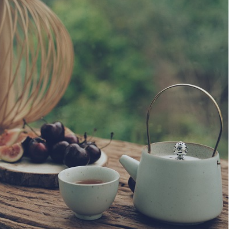 【好好生活日式小提梁茶具】汝窑茶具礼盒套装日式提梁壶茶器带茶盘一壶四杯定制功夫茶具