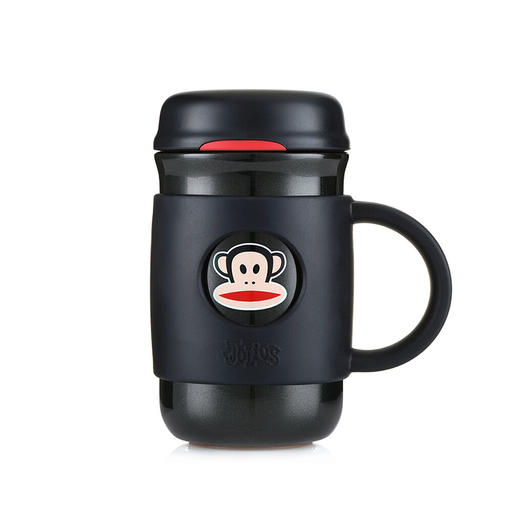 大嘴猴（PaulFrank）PFD005保温杯黑色商务办公水杯带把手真空不锈钢杯子340ML 商品图0