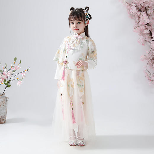 AXS-036新款中国风唐装旗袍立领长袖套装 商品图0
