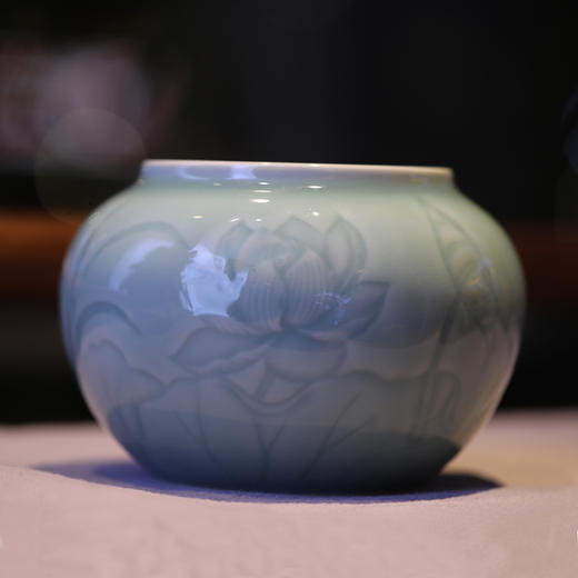 澜沧古茶茶具【龙泉青瓷藏养罐】木盖密封口不含茶叶 商品图4