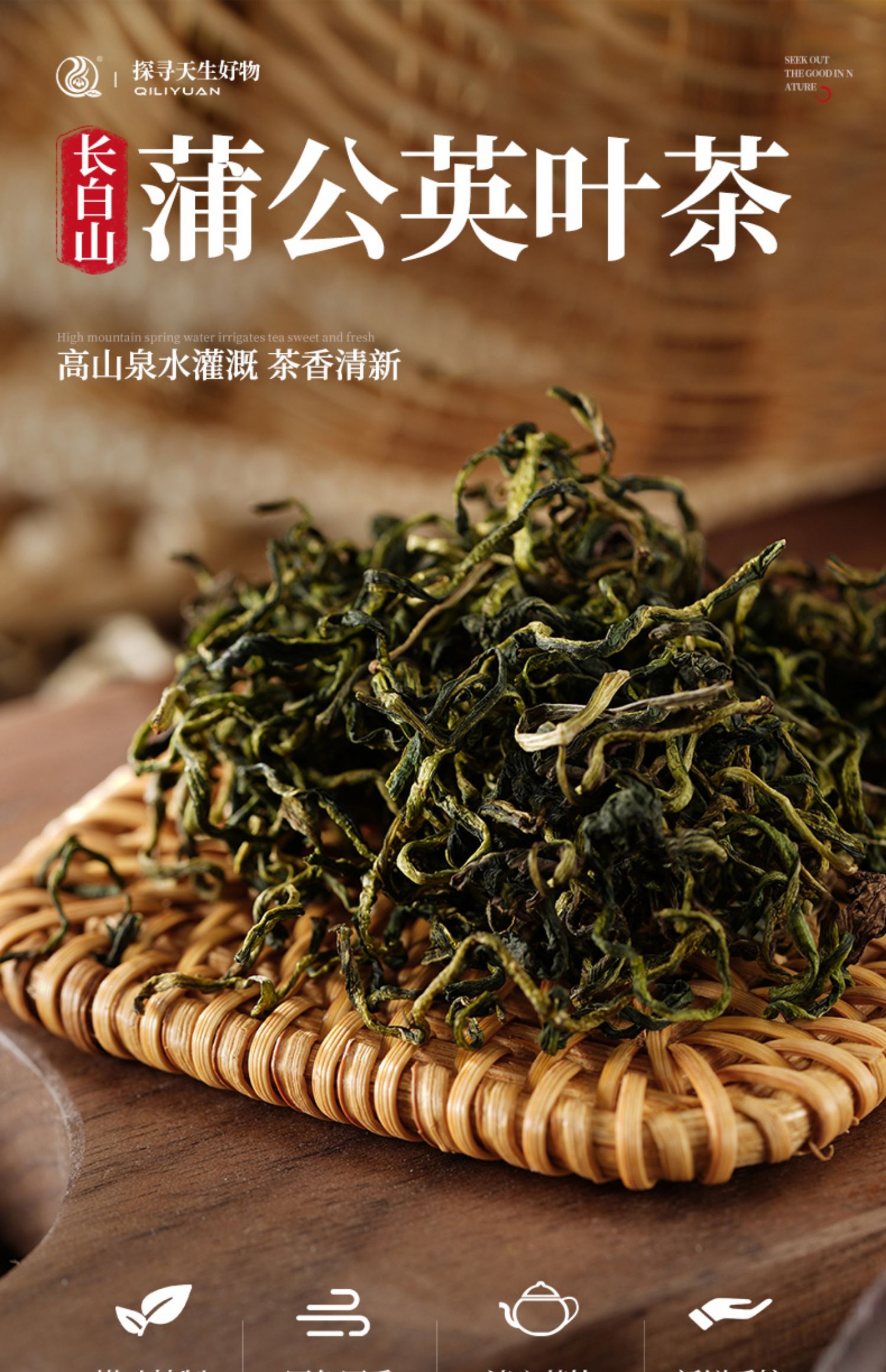 杞利元丨 蒲公英茶长白山蒲公英叶茶非特级 天然婆婆
