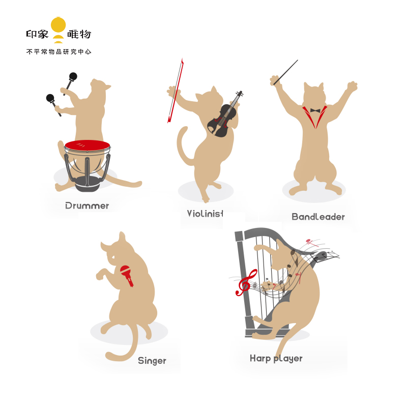 印象唯物原创出品 异形牛皮书签——猫咪系列