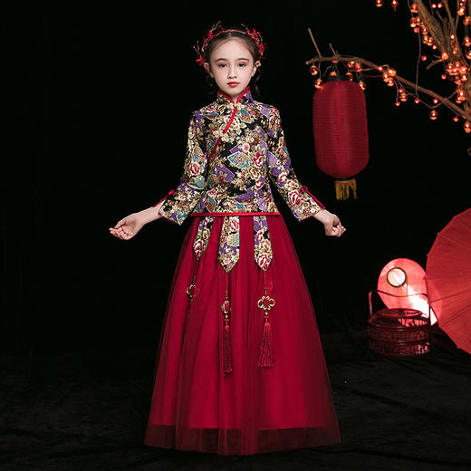 DSMF-D000秋冬新款中国风唐装儿童拜年服秀禾服 商品图1