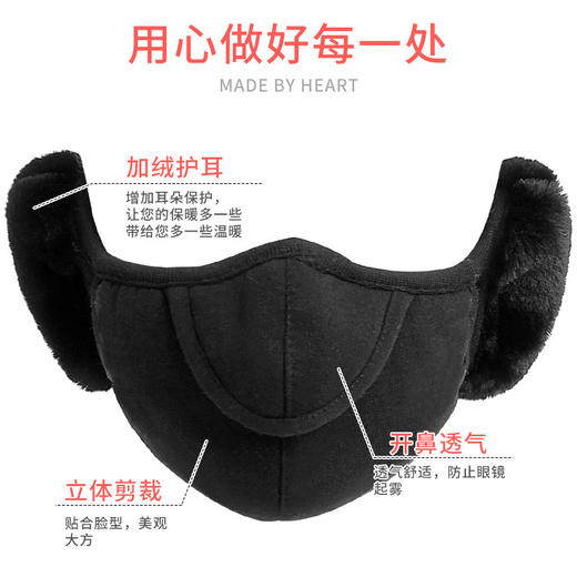 冬季口罩保暖户外骑行电动车防护开口时尚饰品口罩面罩 商品图4