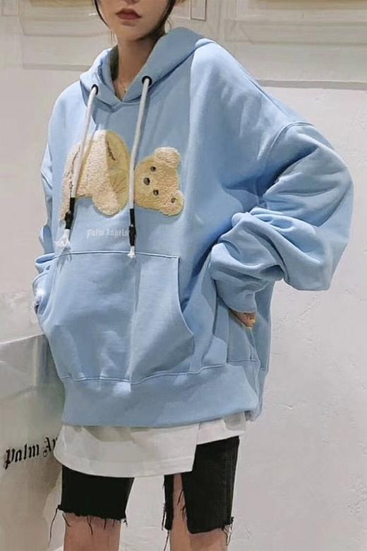 Pa1m Ange1s 断头熊KY联名定制 棕榈天使小熊情侣款加厚连帽卫衣  WY347 商品图1