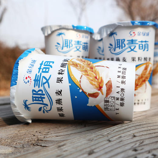 【推荐】新疆金绿成椰果燕麦果粒酸奶12杯*180克 商品图0