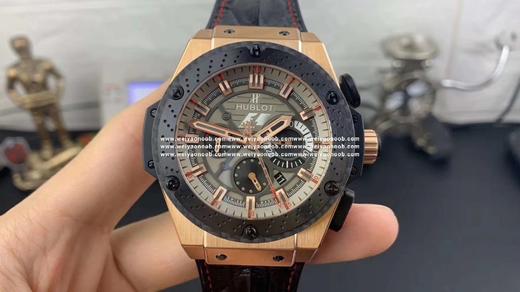 V6宇舶（恒bao）恒宝 F1赛道KingPower ，玫瑰金款，48MM，原版4100机芯，精钢外壳，透底，男表，皮表带！ 商品图5