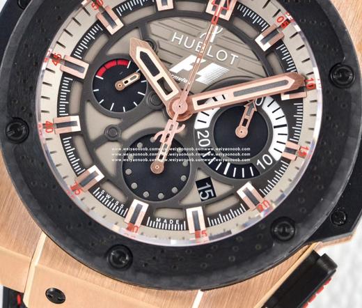 V6宇舶（恒bao）恒宝 F1赛道KingPower ，玫瑰金款，48MM，原版4100机芯，精钢外壳，透底，男表，皮表带！ 商品图12