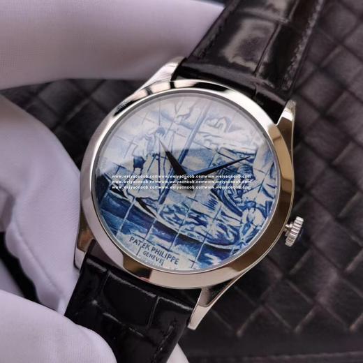 FL百达翡丽古典表系列5089G-062。38.6mm，中性腕表，自动上链机芯，皮表带，透底 商品图1