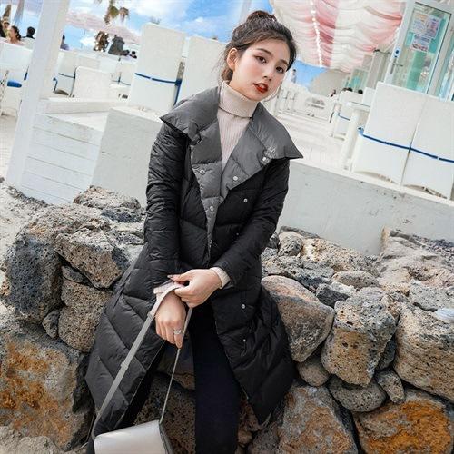 LYHB-5610新款白鸭绒中时尚轻薄双面穿韩版显瘦修身气质羽绒服女 商品图3