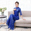 KYFS-9369修身鱼尾蓝色长款走秀礼服连衣裙 商品缩略图1