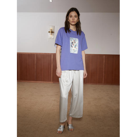 「TFU塔罗牌」后幅拼接天鹅绒T恤 “爱情” 现货 商品图1