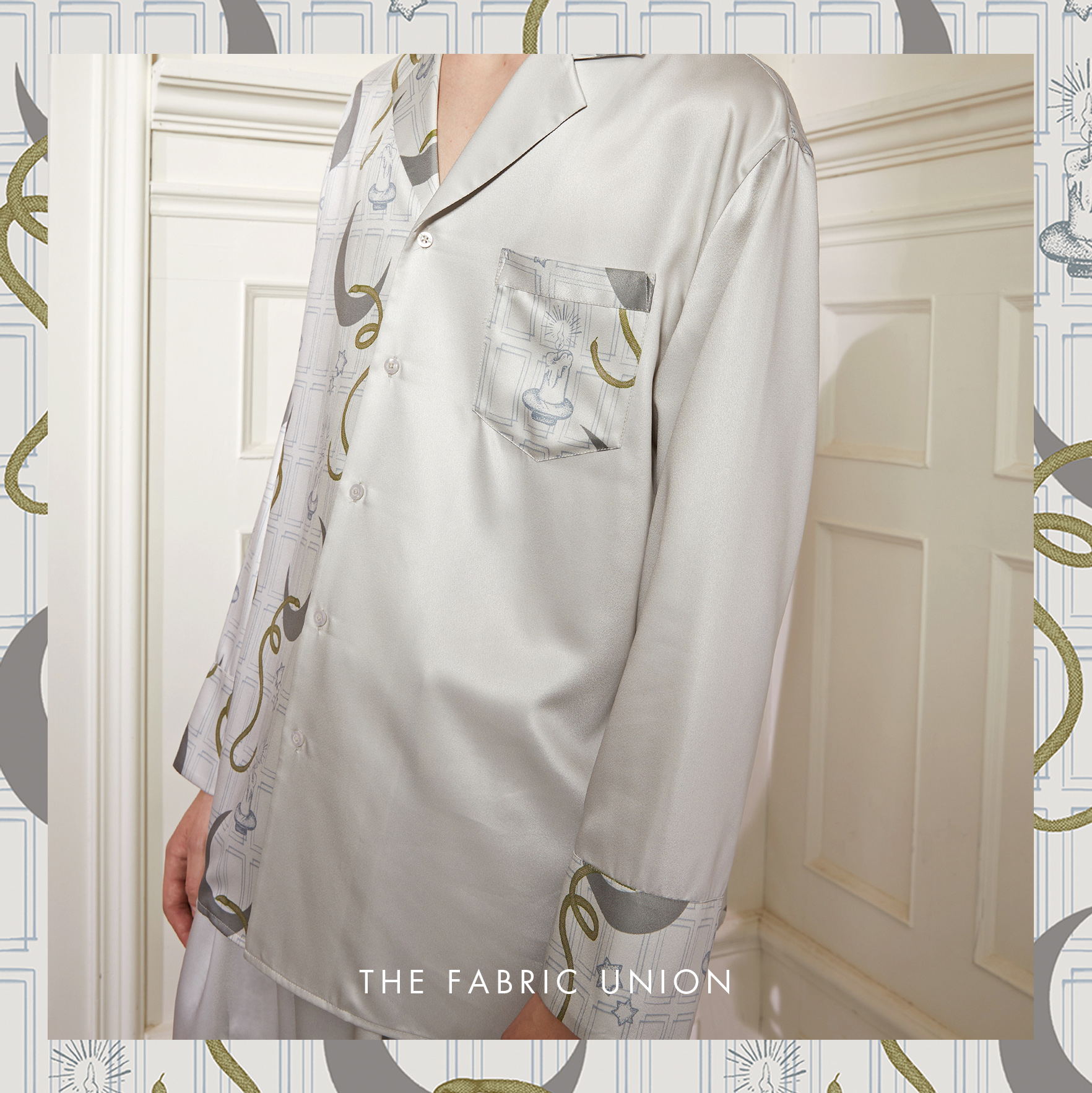 「TFU塔罗牌」印花缎面睡衣 “疗愈” 现货