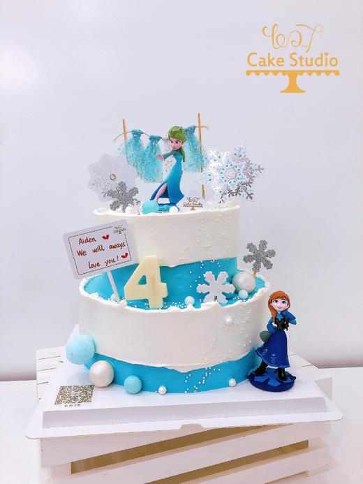 1027CAKE | 双层蛋糕 冰雪奇缘主题 爱莎 商品图0