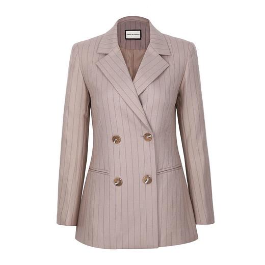金丝竖纹双排扣西服 商品图0