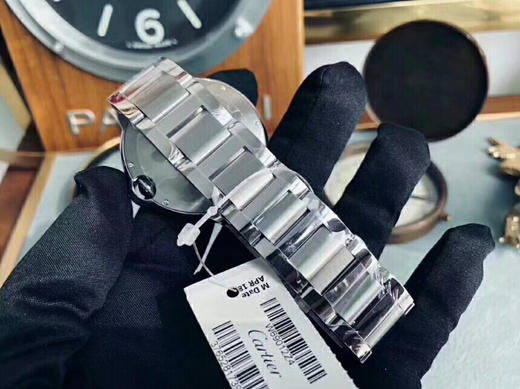 限时特价    卡地亚 V6大号蓝气球系列 黑盘 黑面款，大号42mm 所有细节还原专柜，进口机械零返修 商品图4