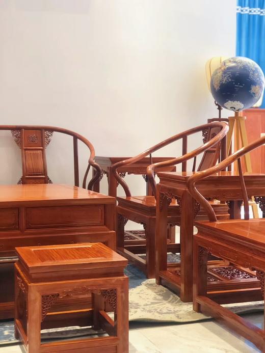 红桥红 家具严选  缅甸花梨(大果紫檀）  【圈椅沙发十二件套】 商品图7