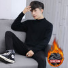 PDD-毛衣男加绒加厚半高领针织衫纯色青年保暖打底衫男 商品缩略图0