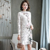 SM-VY6909复古印花针织大码连衣裙 商品缩略图1