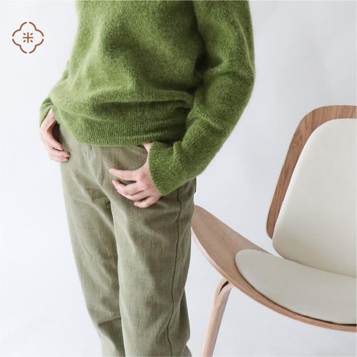 米马成衣 清新抹茶绿 复古高腰加绒牛仔裤 难得一见的颜色吖 商品图1