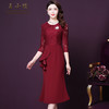 WXY-W-CD-2052W春季新款修身显瘦时尚开叉下摆连衣裙 商品缩略图1