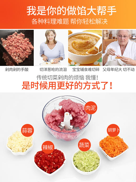 商用蒜泥器 手动打捣蒜 搅肉碎菜机 不用电随时随地可用 厨房神器 商品图3