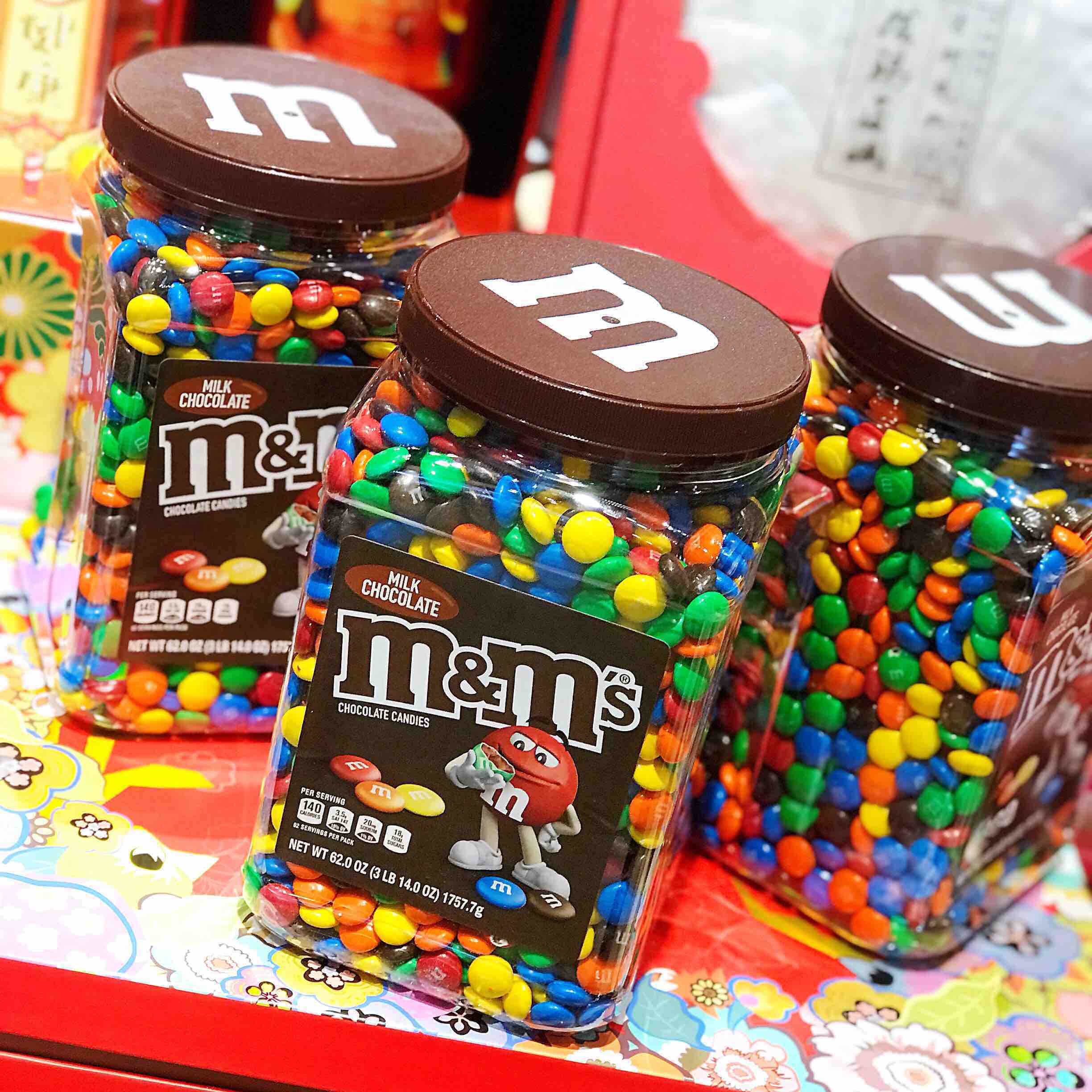 美国超大容量 m&m"s玛氏mm豆牛奶巧克力豆1757.7g彩虹