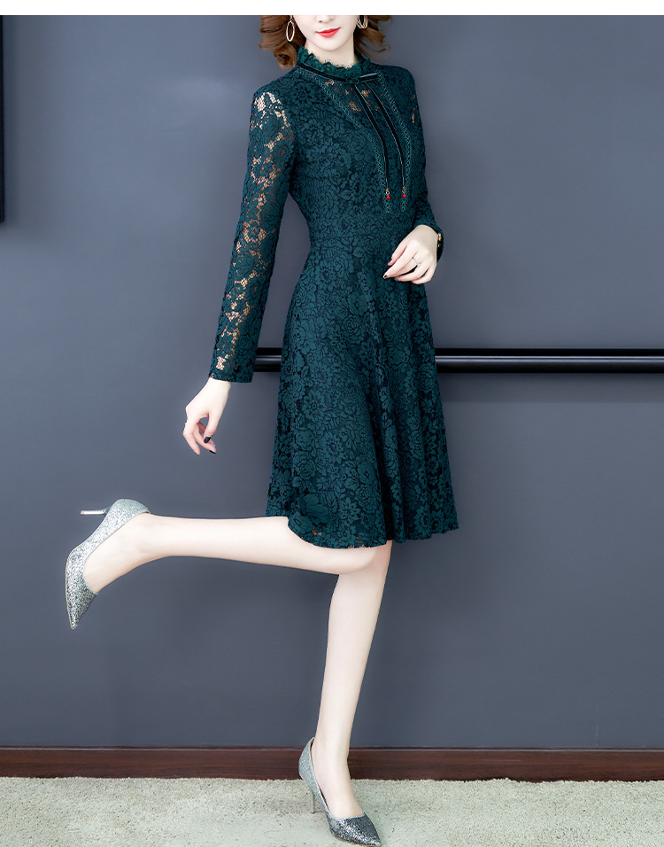 蕾丝裙子2020新款复古气质贵连衣裙高端洋气 yd1426