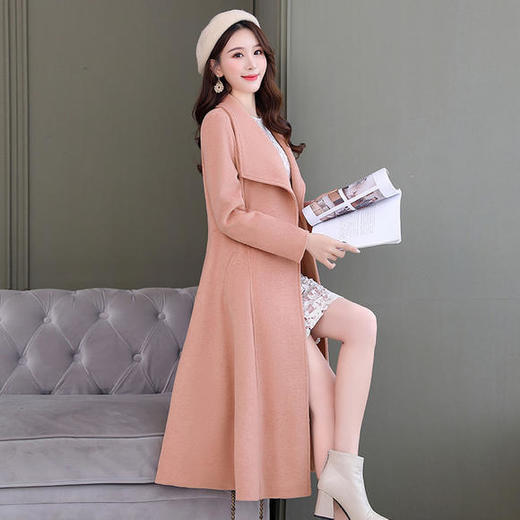 CQ-OKYZ6828气质时尚潮流长袖毛呢大衣 商品图3