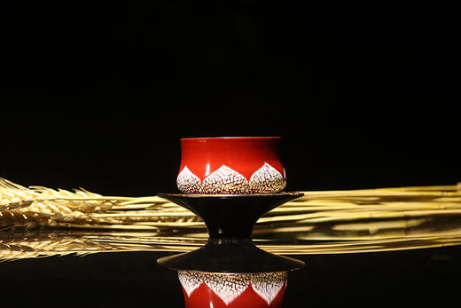 【逐物漆器】大漆银杯 茶杯 纯银主人杯 蛋壳莲花 独享特惠 商品图2