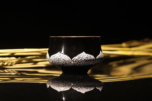 【逐物漆器】大漆银杯 茶杯 纯银主人杯 蛋壳莲花 独享特惠 商品图4