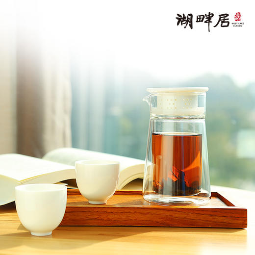 湖畔居丨极简玻璃泡茶宝 一壶两杯  商品图0