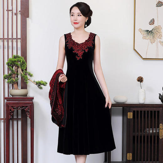 MY-59071新款喜婆婆婚礼婚宴礼服连衣裙两件套 商品图2
