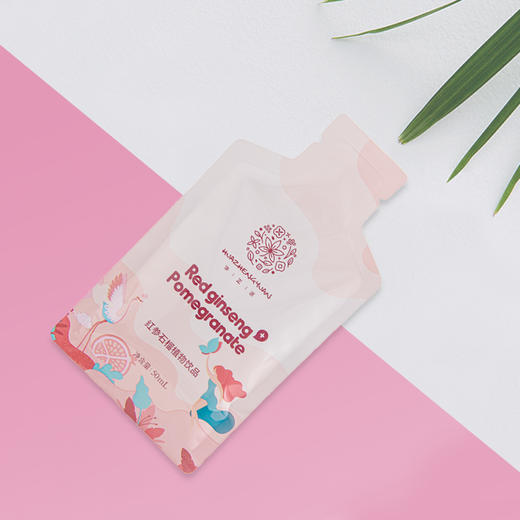 【中秋特惠】华正源红参石榴人参浓缩功能性饮料草本饮品口服液50ml*10袋*4盒 商品图2