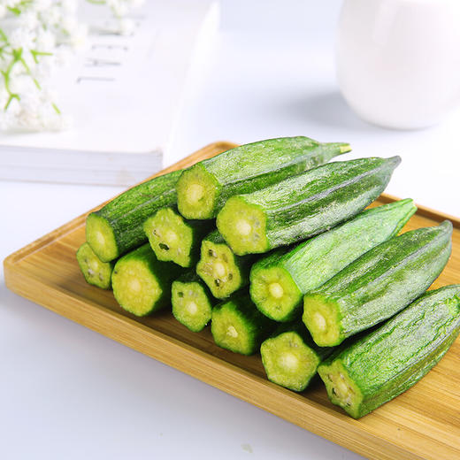 秋葵脆 果干蜜饯 零食即食脱水蔬菜干健康营养休闲食品秋葵干 百草味 50g/袋 商品图2
