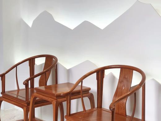 红桥红 家具严选  缅甸花梨(大果紫檀）  【荷塘月色圈椅三件套】 商品图4