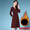 DYSL-Q5216欧美新款交叉V领高贵气质礼服收腰显瘦大码连衣裙 商品缩略图0