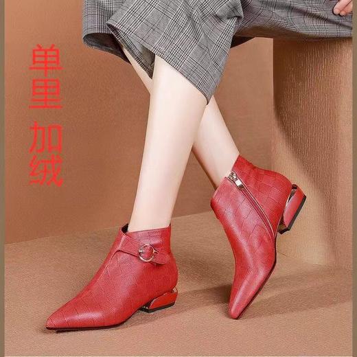 LN-660新款欧美平底短靴尖头马丁靴 商品图3