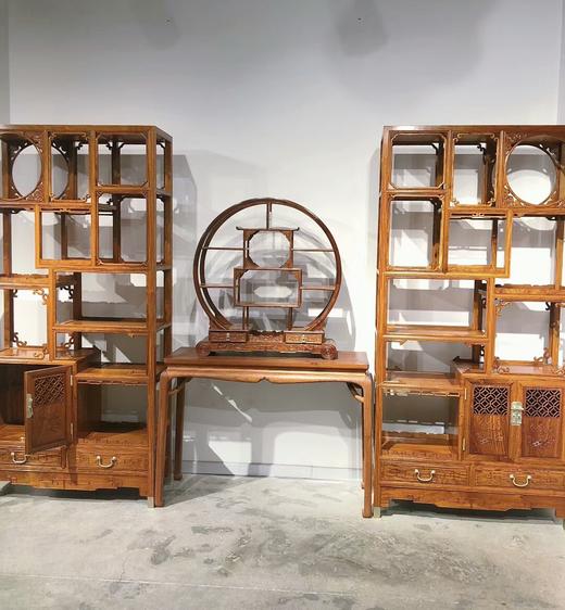 红桥红 家具严选  缅甸花梨(大果紫檀）  【福禄博古架】 商品图1