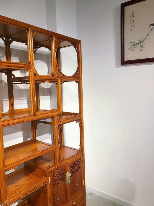 红桥红 家具严选  缅甸花梨(大果紫檀）  【福禄博古架】 商品图5