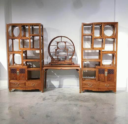 红桥红 家具严选  缅甸花梨(大果紫檀）  【福禄博古架】 商品图0