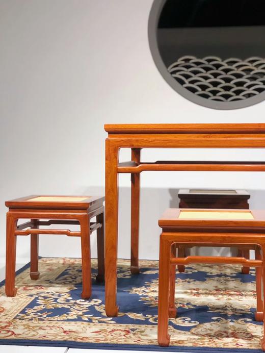 红桥红 家具严选  缅甸花梨(大果紫檀）  【休闲桌五件套】 商品图1